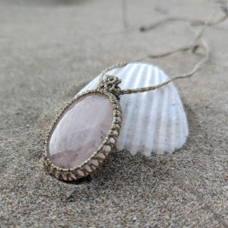 Collier Quartz Rose