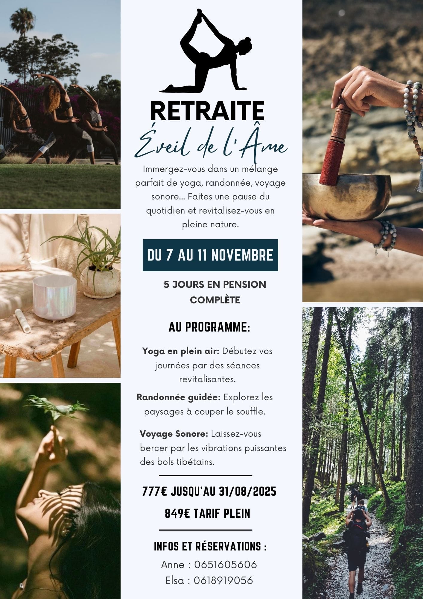 Retraite éveil de l'âme du 7 au 11 novembre